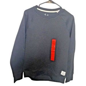 Reebok Sweatshirt Women Medium Black Quilted Crew